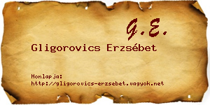 Gligorovics Erzsébet névjegykártya