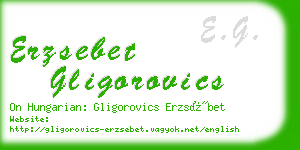 erzsebet gligorovics business card